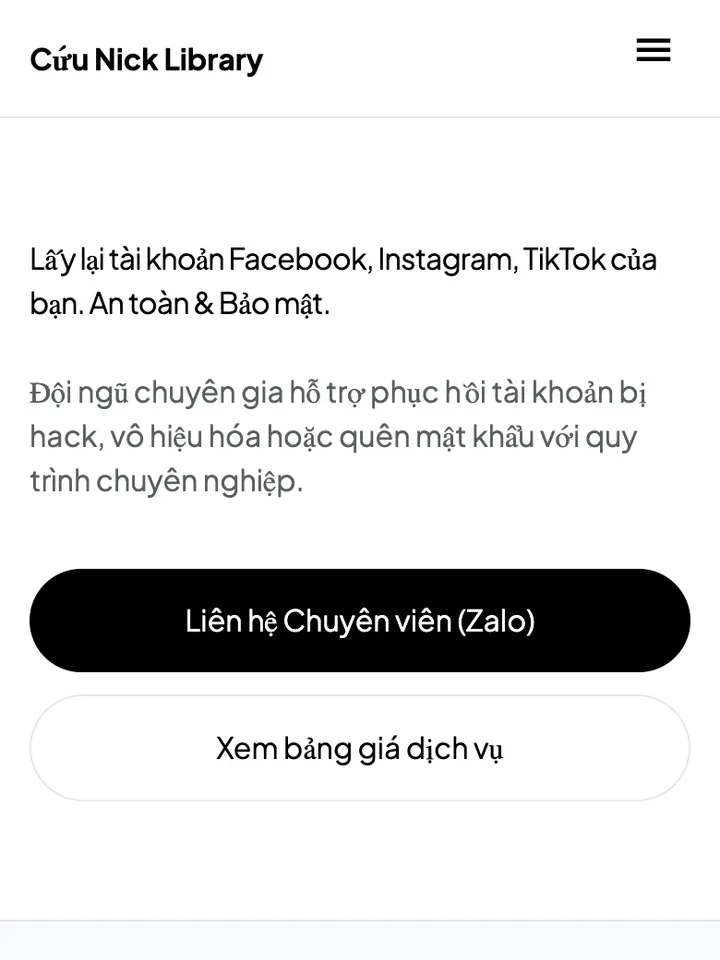 Giao diện điện thoại mô phỏng tài khoản mạng xã hội được bảo mật lại